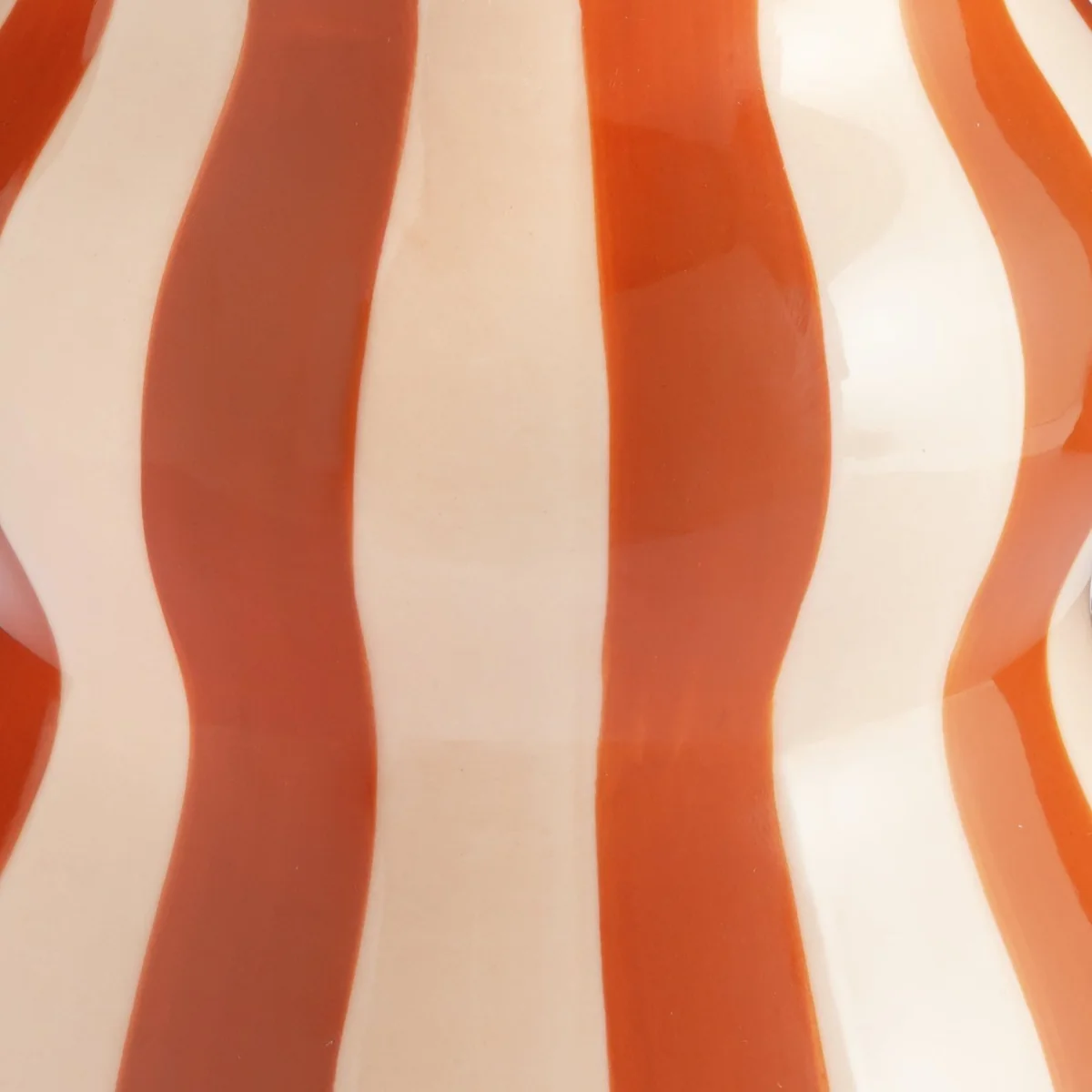 Habitat Stripe Ceramic Orange Vase – image 4
