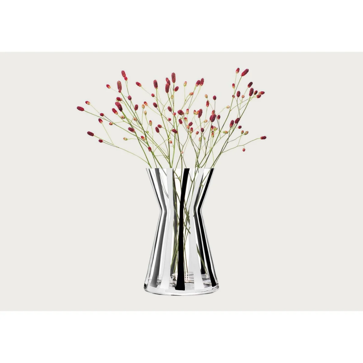 LSA Stripe Vase Black/White 32cm – image 4