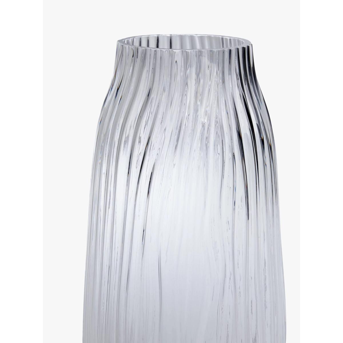 John Lewis Ridged Glass Vase, H30.5cm, Clear – image 2