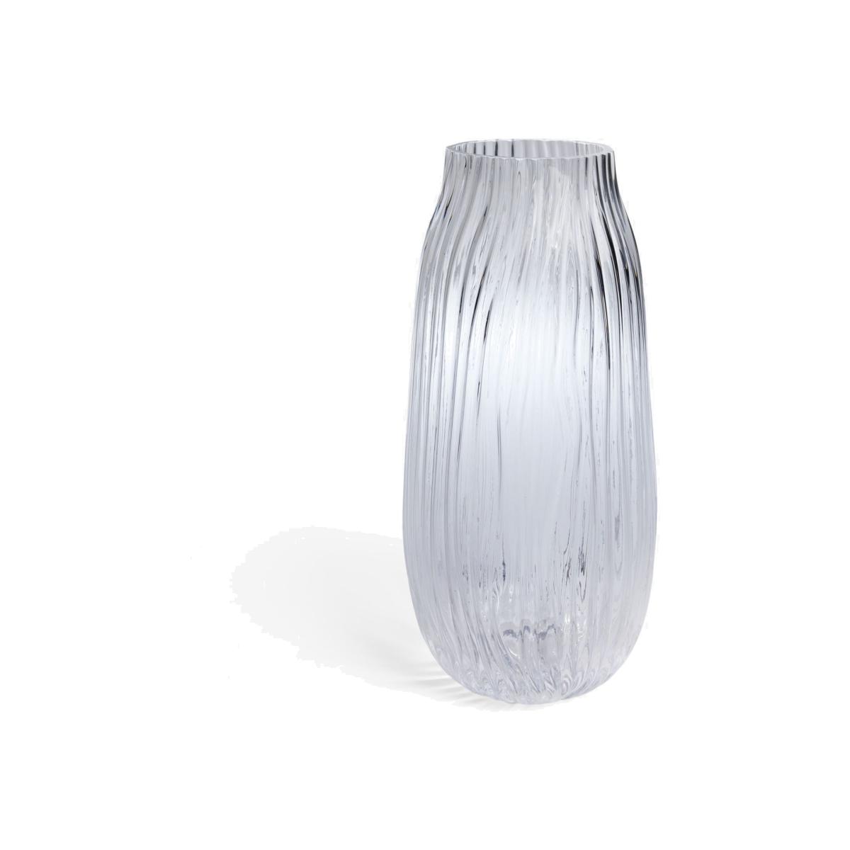 John Lewis Ridged Glass Vase, H30.5cm, Clear – image 1