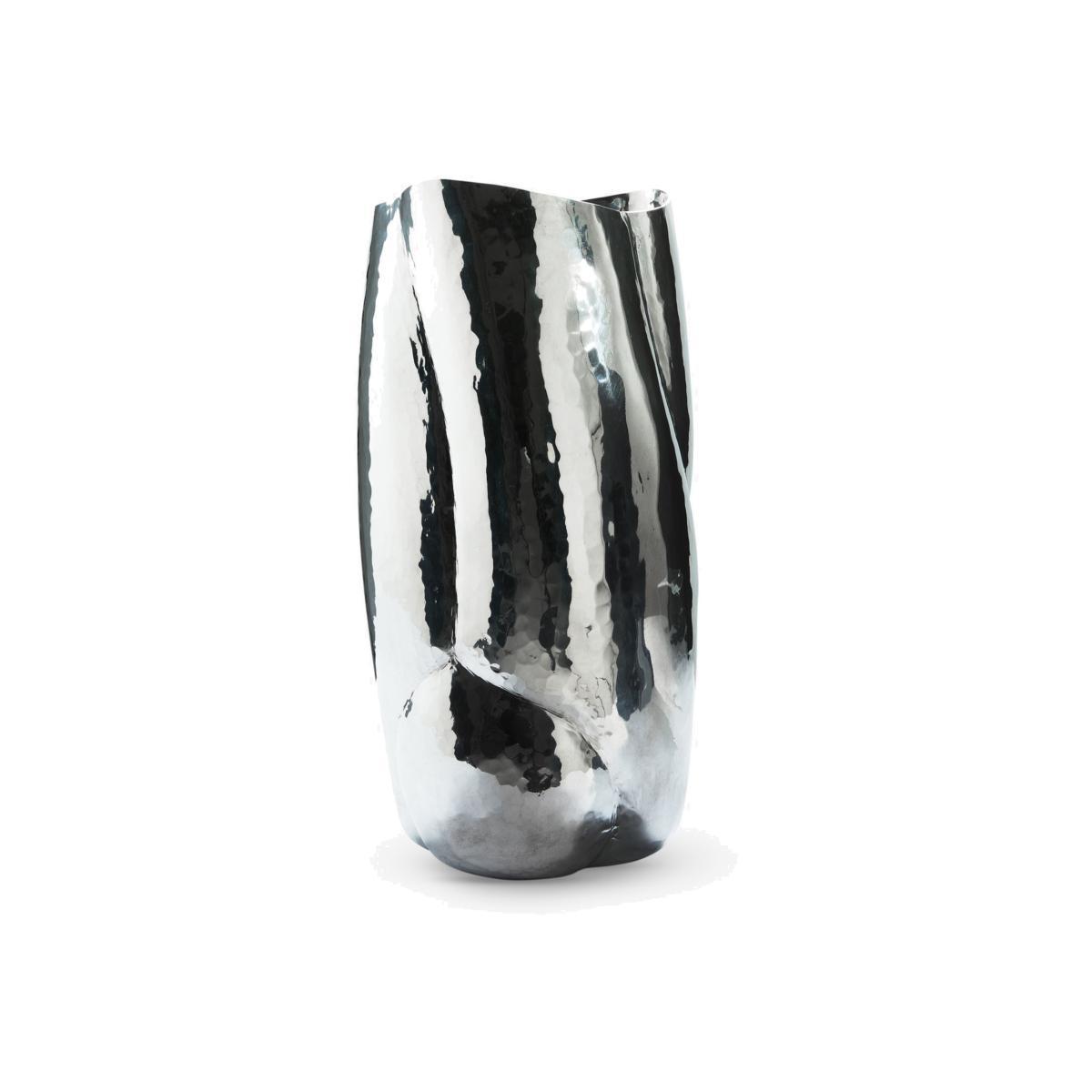 Tom Dixon Cloud Vase, H43.5cm, Silver – image 1