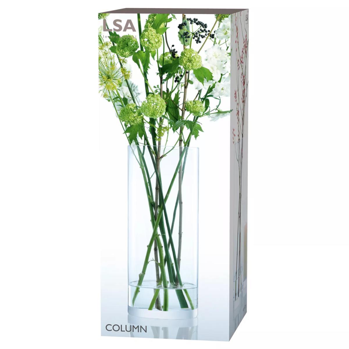 LSA International Column Vase, H42cm, Clear – image 3
