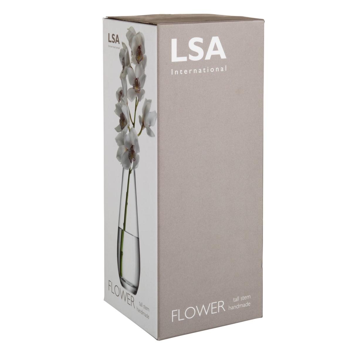 LSA International Flower Tall Stem Vase, H29cm, Clear – image 3