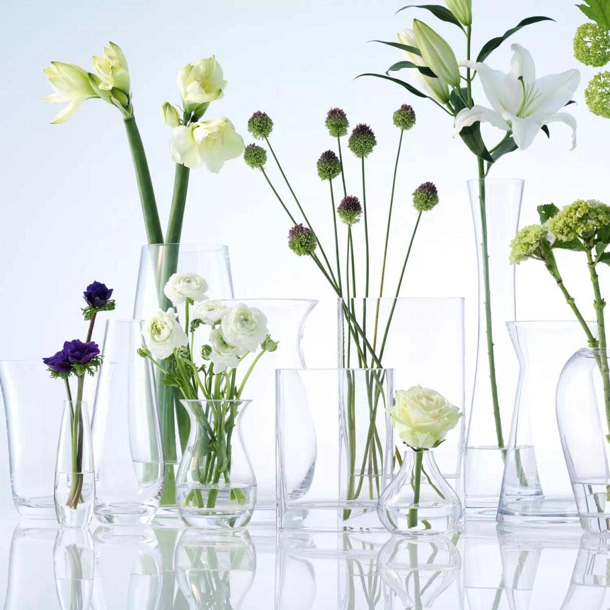 LSA International Flower Tall Stem Vase, H29cm, Clear – image 4