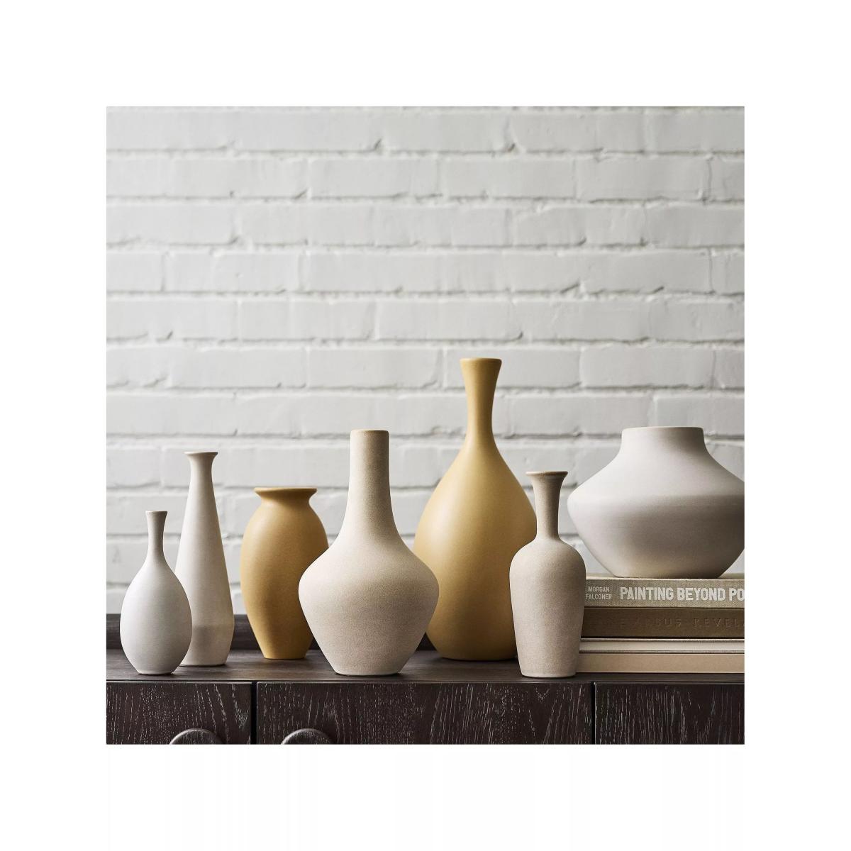 west elm Ceramic Bud Vase, H25cm, Neutral – image 2