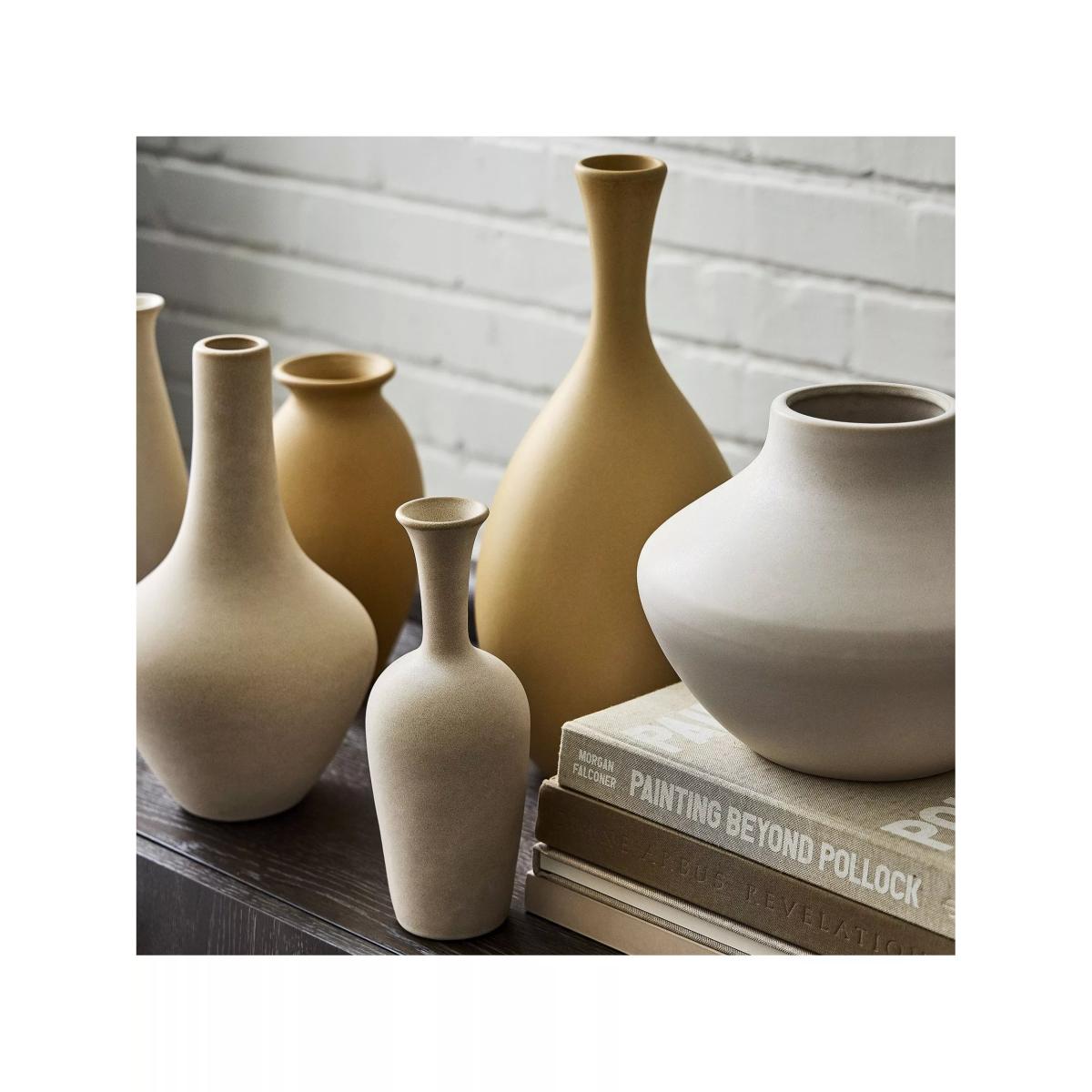 west elm Ceramic Bud Vase, H25cm, Neutral – image 3