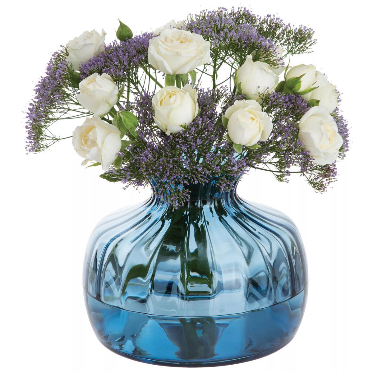 Dartington Crystal Cushion Medium Posy Vase, H14.5cm, Optic Ink – image 2