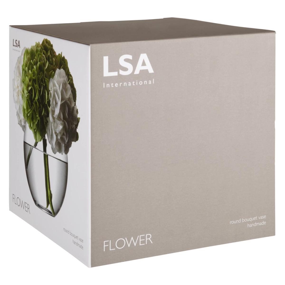 LSA International Flower Bouquet Globe Vase, H22cm, Clear – image 2