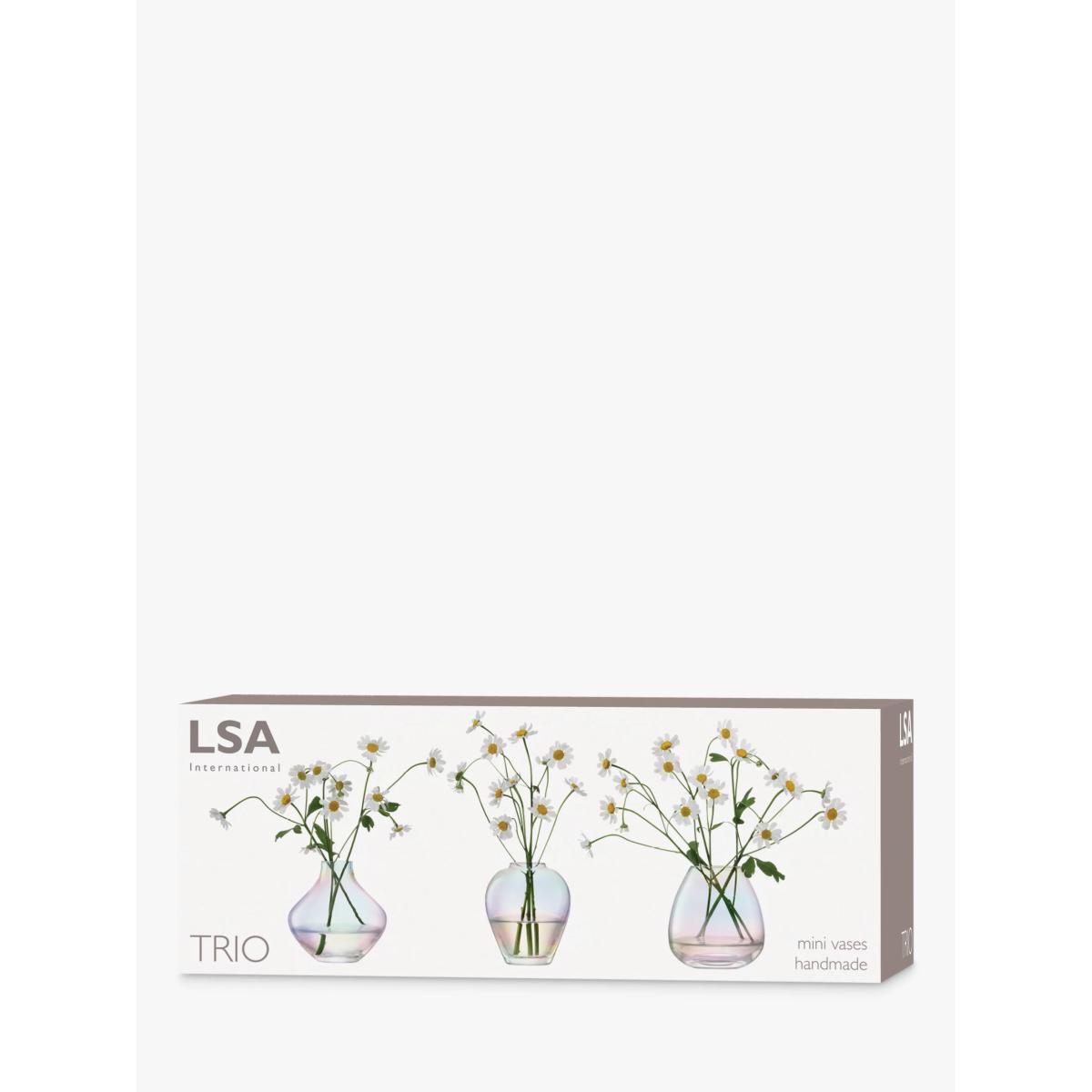LSA International Mother of Pearl Trio of Vases, H9.5cm – image 5
