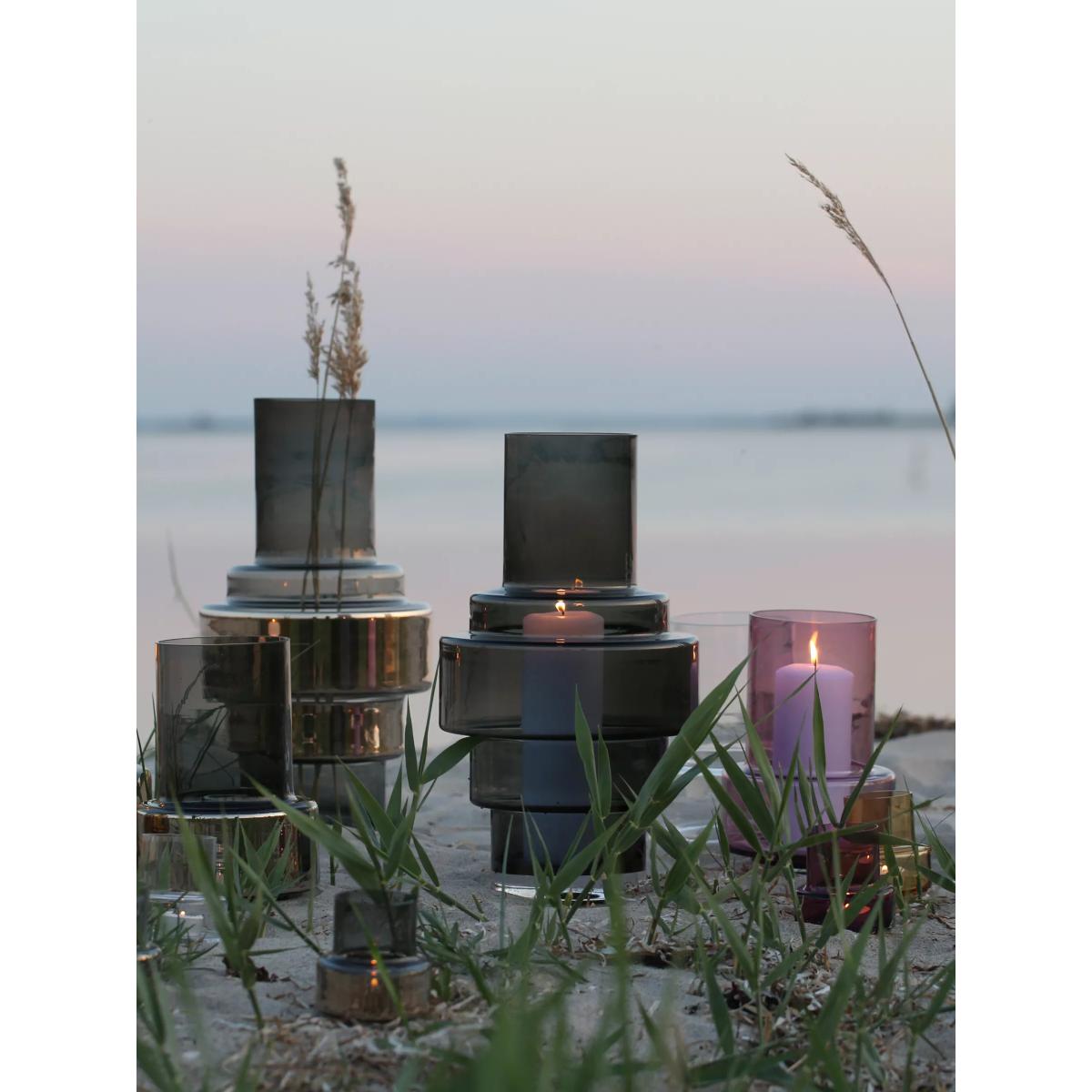 Ro Collection No. 45 Hurricane Candle Holder or Vase, H46cm, Smoked Grey – image 2