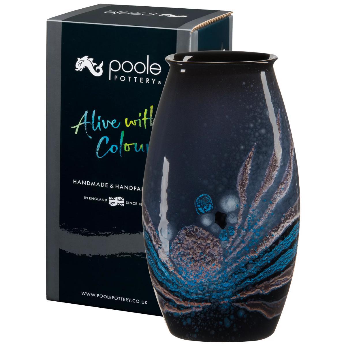 Poole Pottery Celestial Manhattan Vase, H26cm, Grey/Blue – image 2