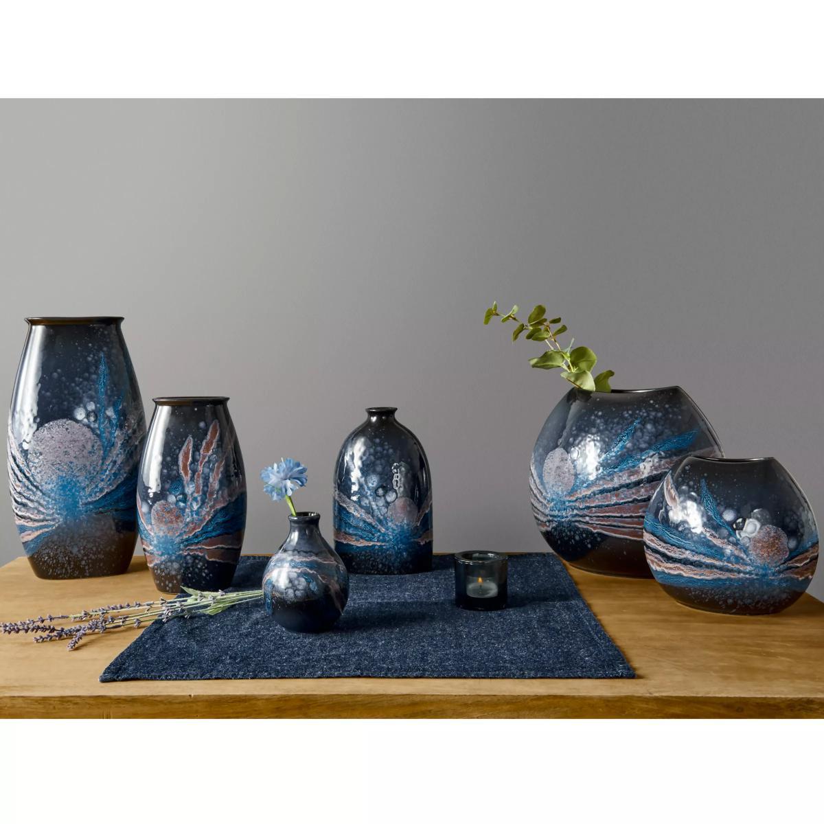 Poole Pottery Celestial Manhattan Vase, H26cm, Grey/Blue – image 5