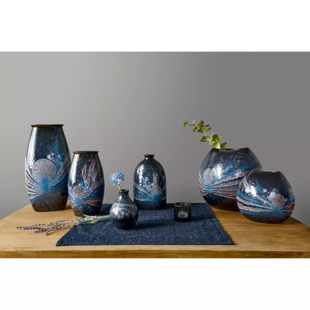 Poole Pottery Celestial Purse Vase, H20cm, Grey/Blue – image 4