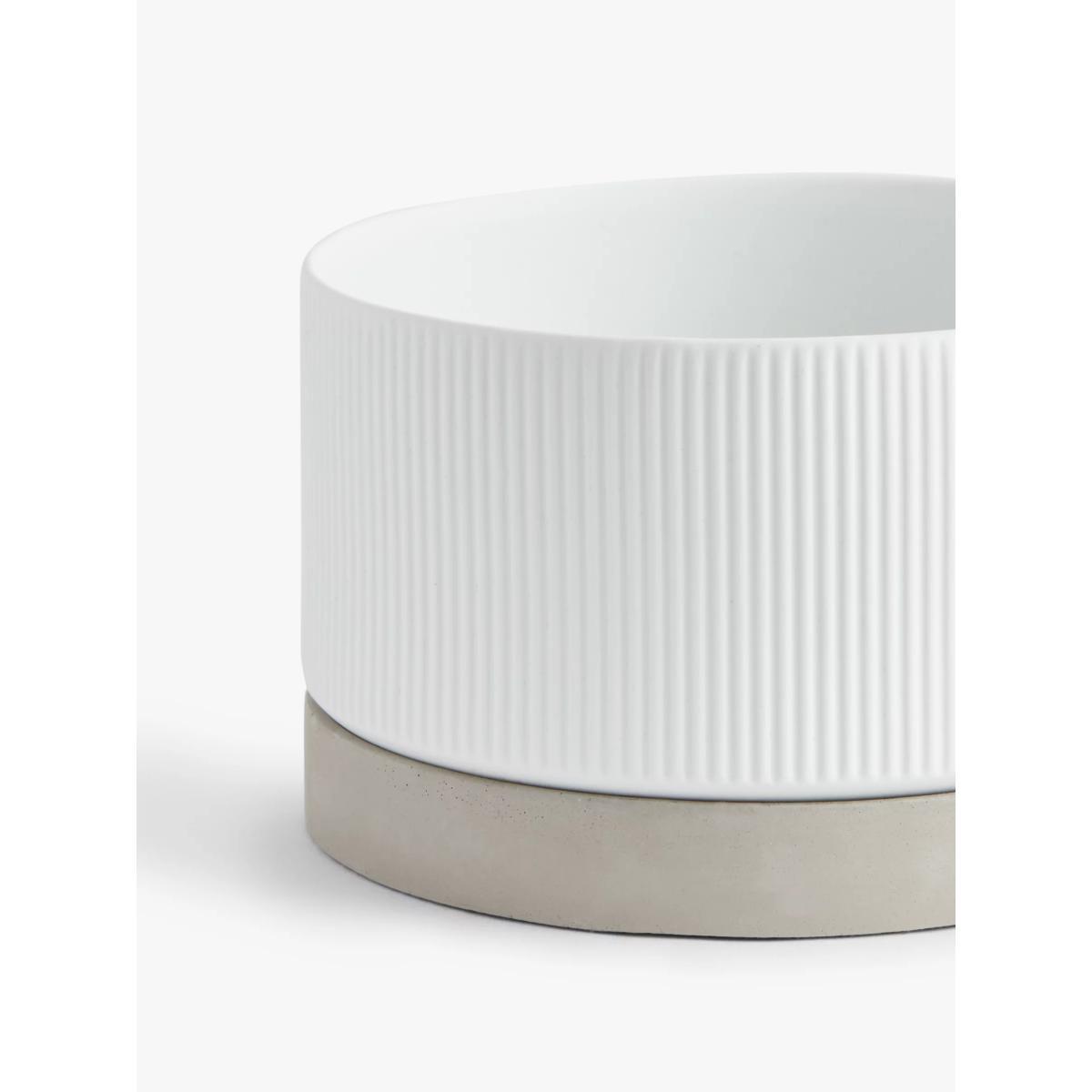 John Lewis & Partners Round Ribbed Planter Vase – image 2