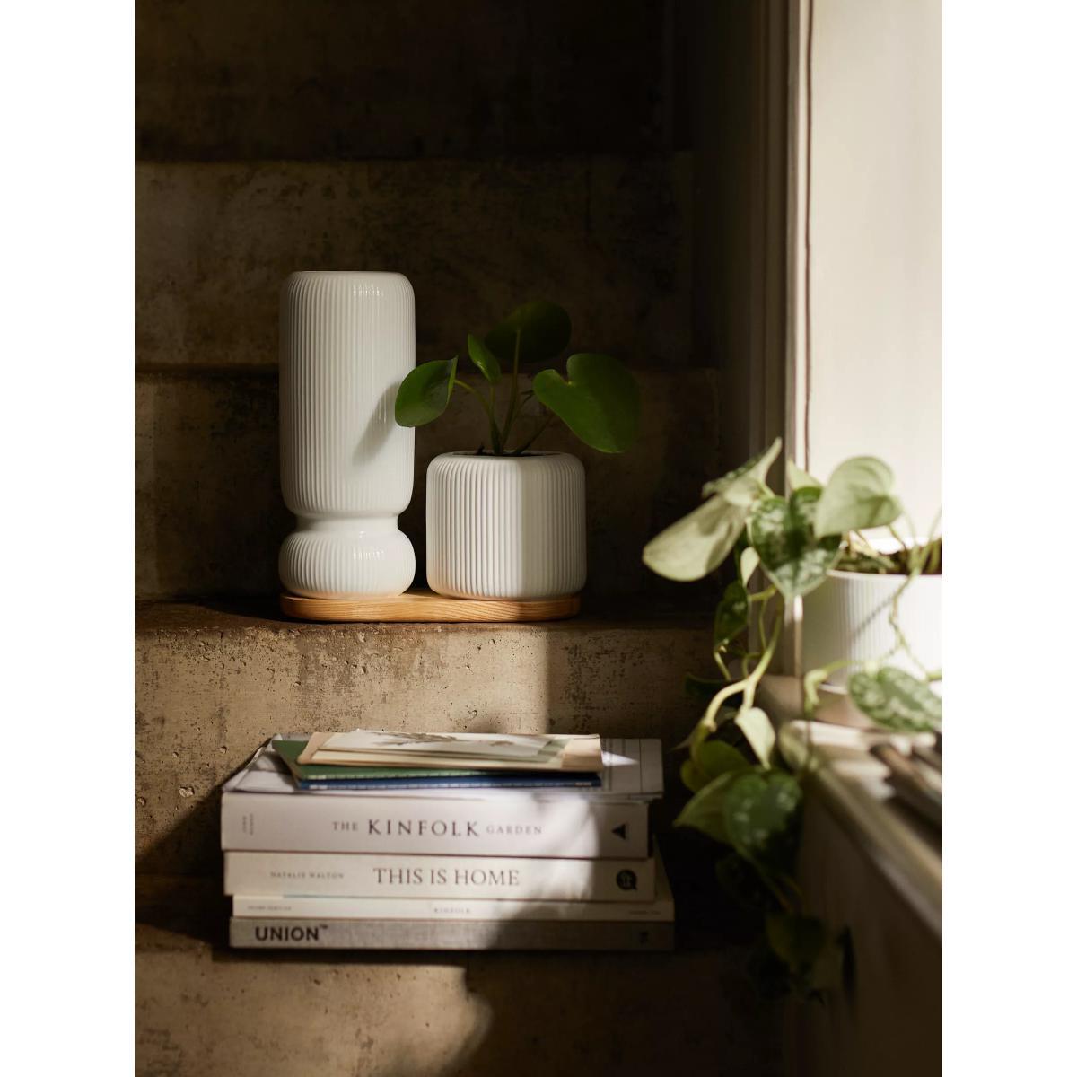 John Lewis & Partners Round Ribbed Planter Vase – image 5