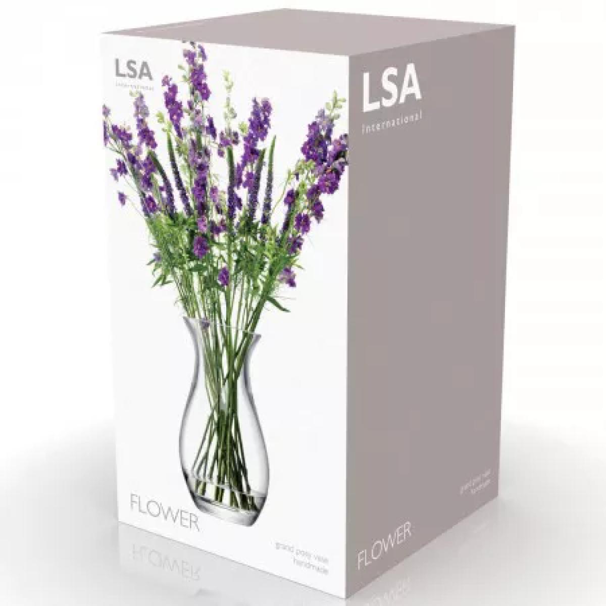 LSA International Flower Grand Posy Vase, H32cm, Clear – image 3