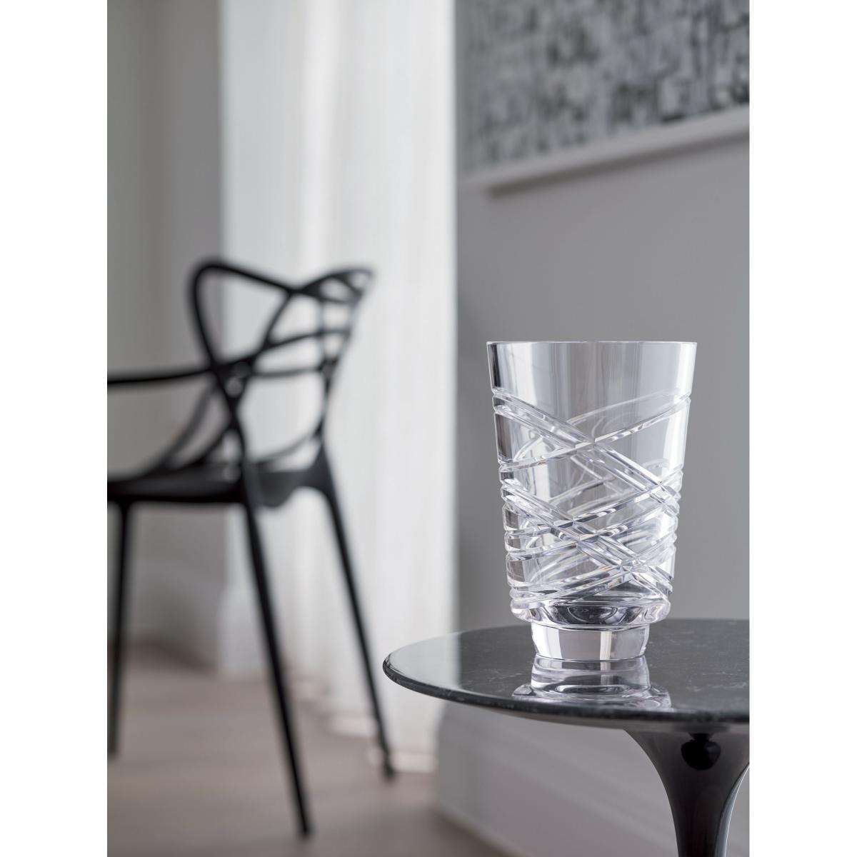 Waterford Crystal Mastercraft Aran Cut Glass Artisan Vase, H20cm, Clear – image 2