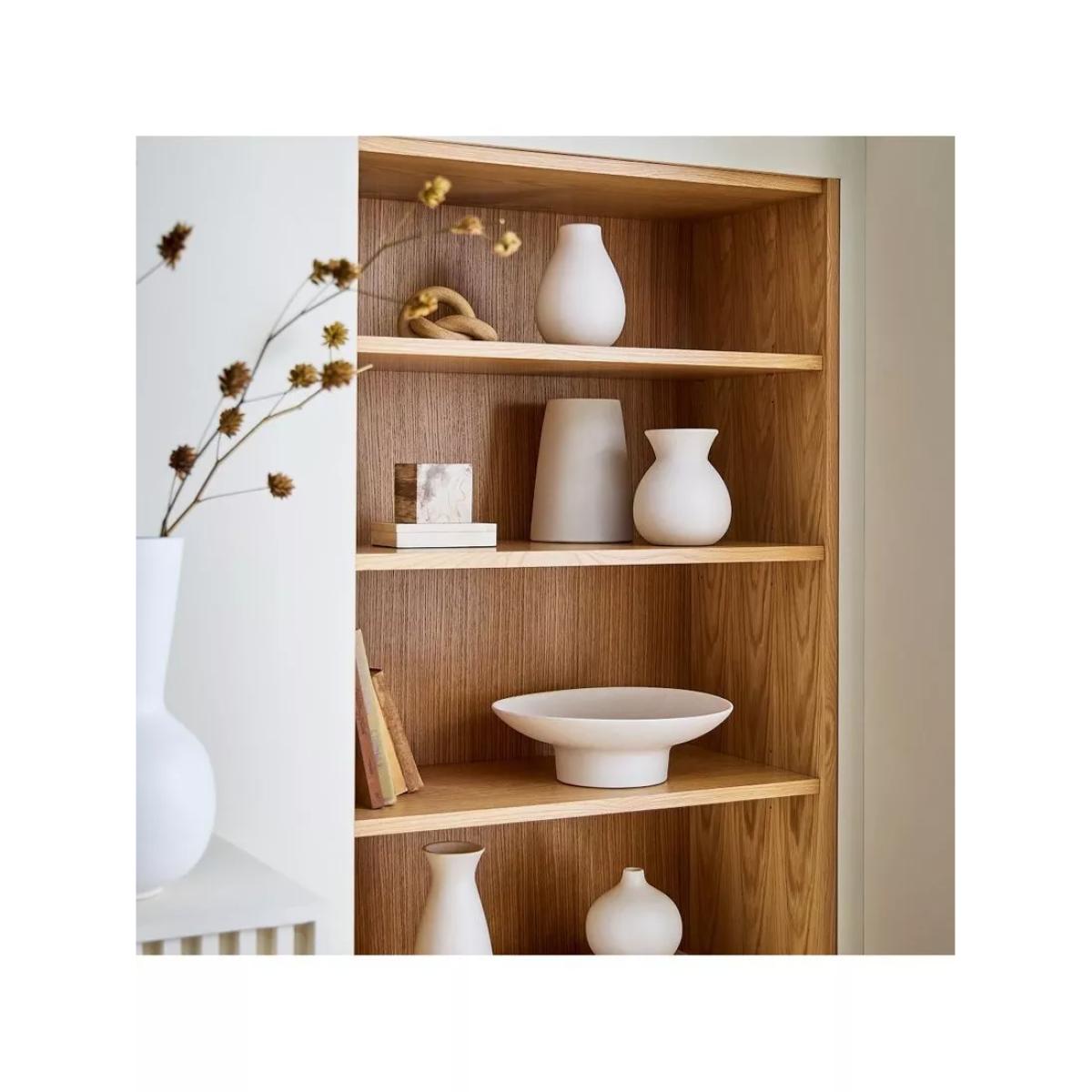 west elm Glazed Ceramic Sack Vase, H20cm, White – image 2