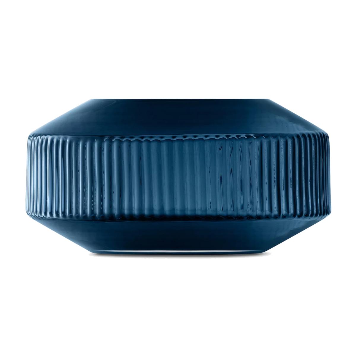 LSA International Rotunda Wide Glass Vase, H13.8cm, Blue – image 1