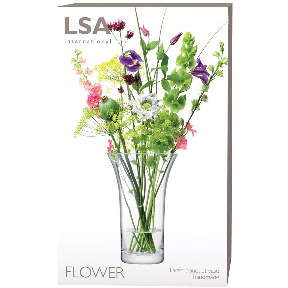 LSA International Flower Flared Vase, 26cm, Clear – image 3