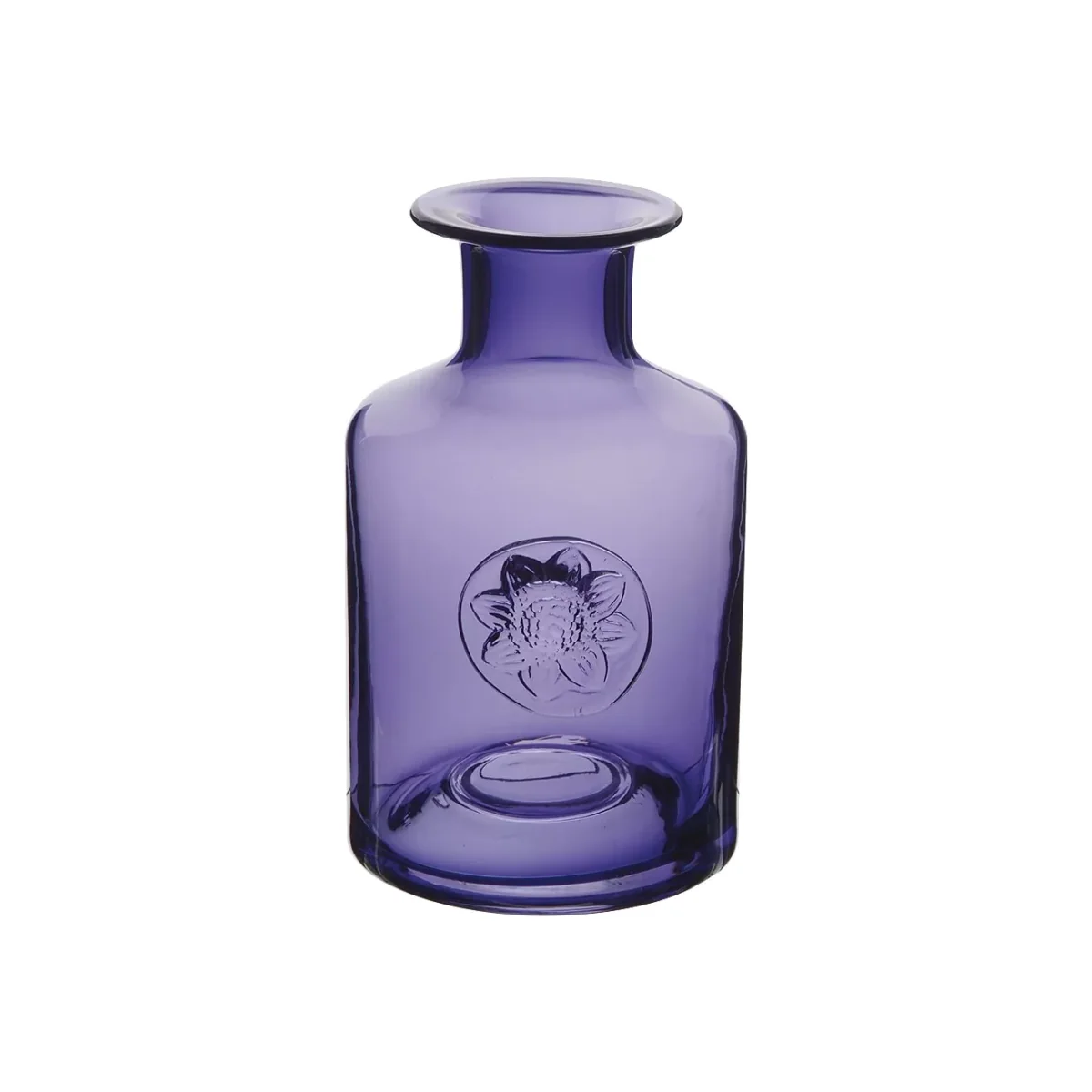 Dartington Crystal Anemone Flower Bottle Vase, H20cm, Amethyst – image 1