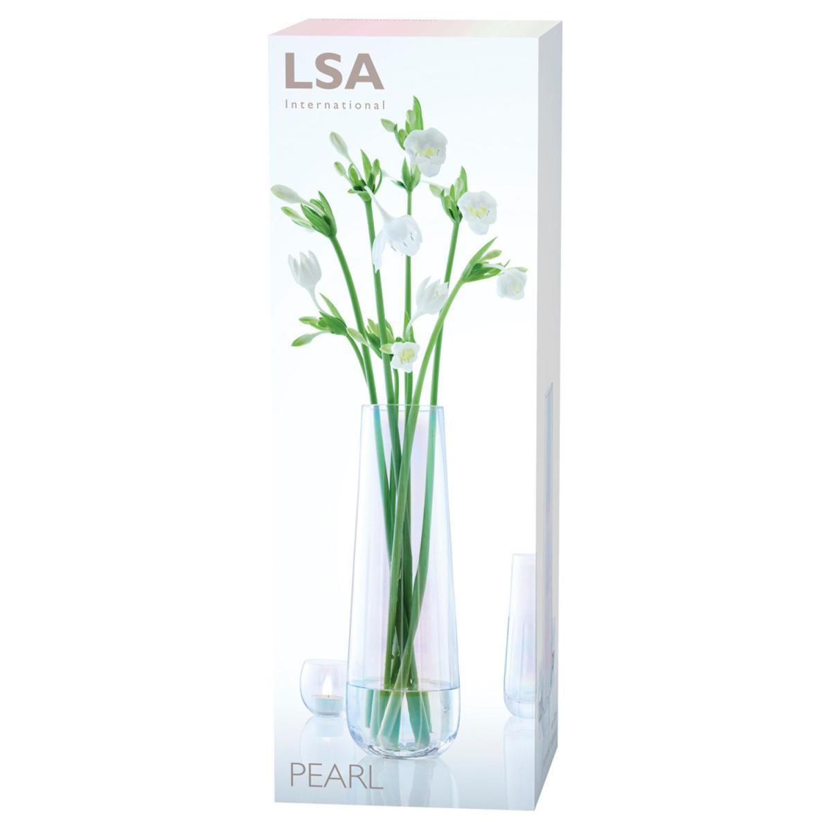 LSA International Pearl Optic Vase, Tall, H36cm – image 3