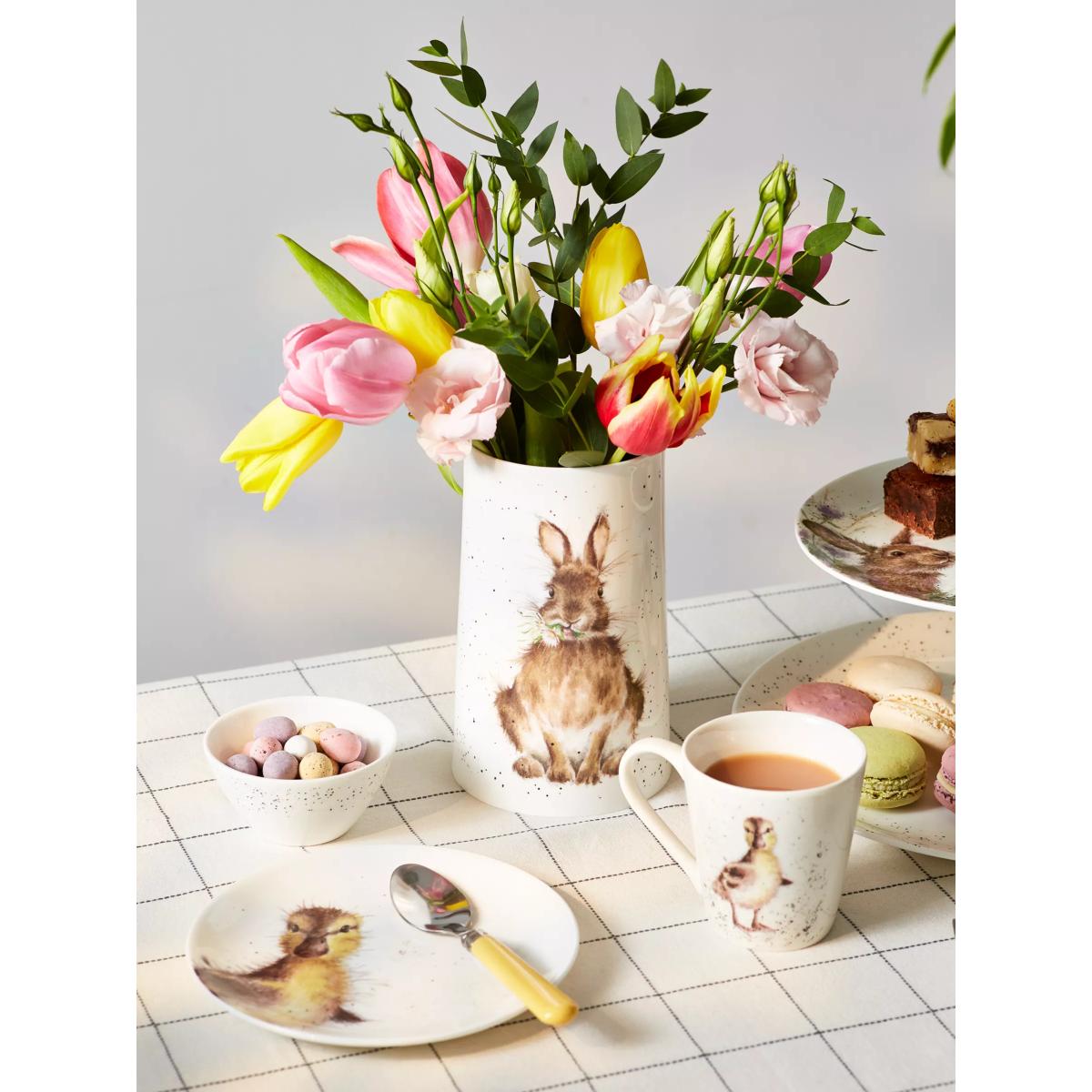 Wrendale Designs Rabbit Fine Bone China Vase, 17cm, White/Multi – image 6