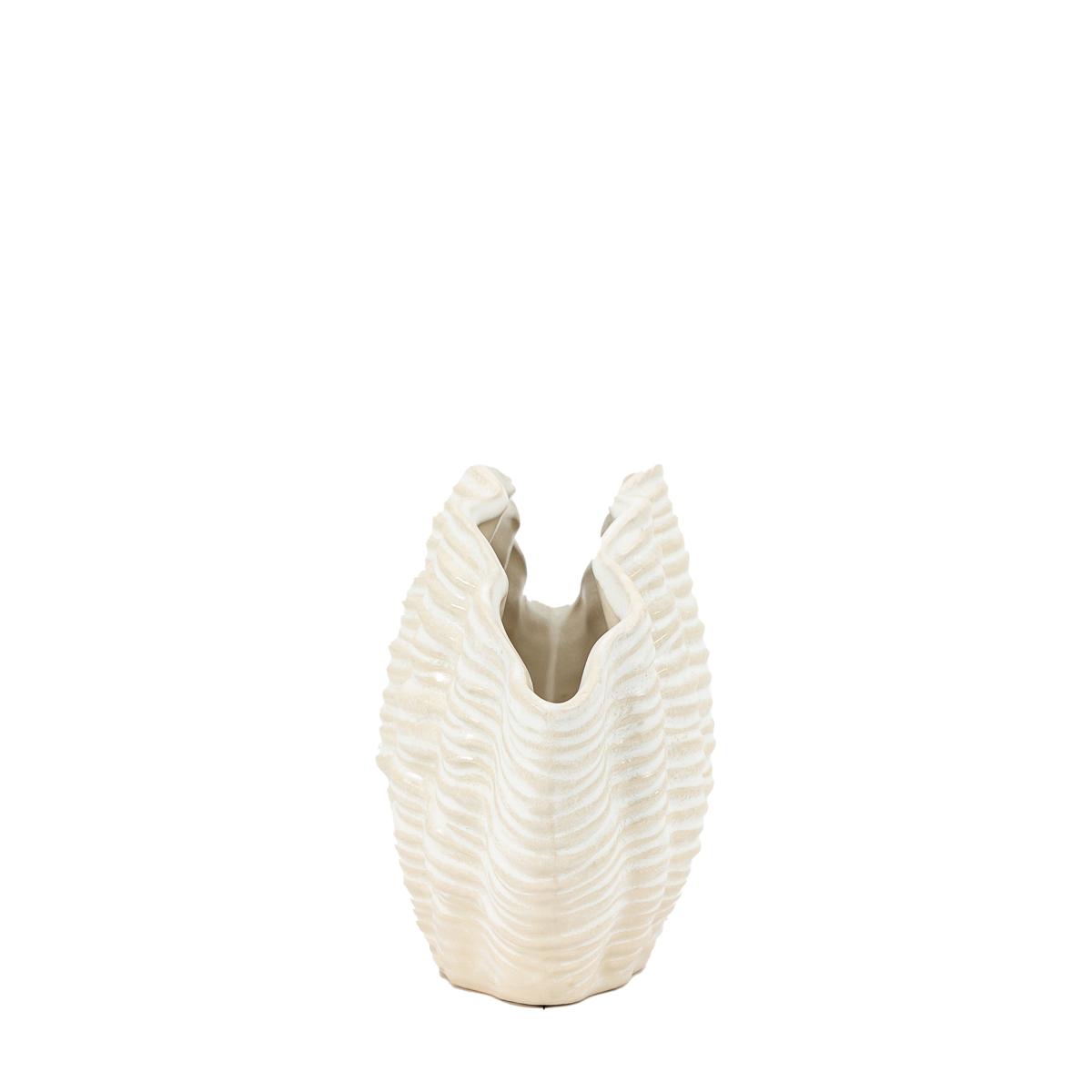 Clam Vase Small - Reactive White – image 7