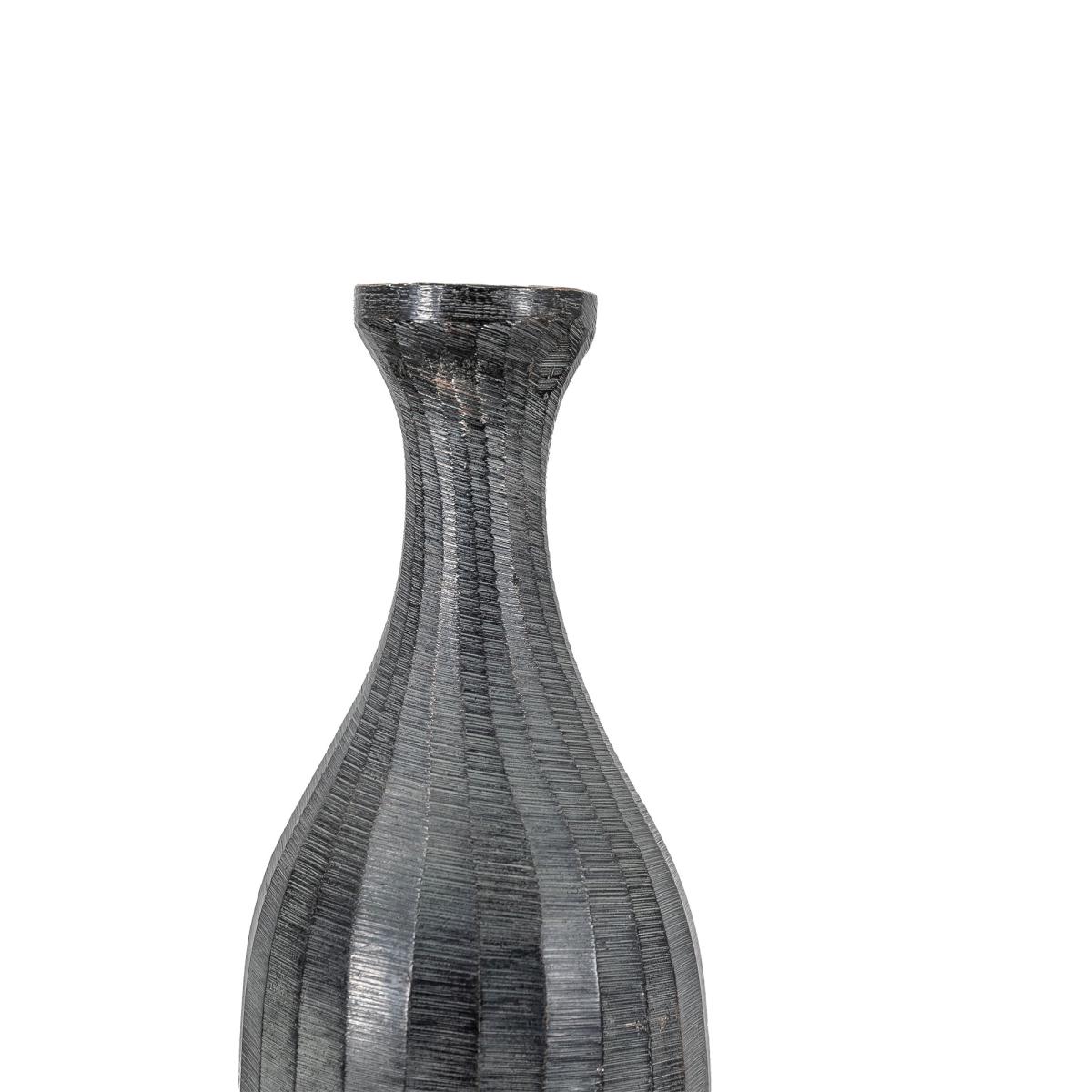 Enya Medium Bottle Vase - Antique Grey – image 4
