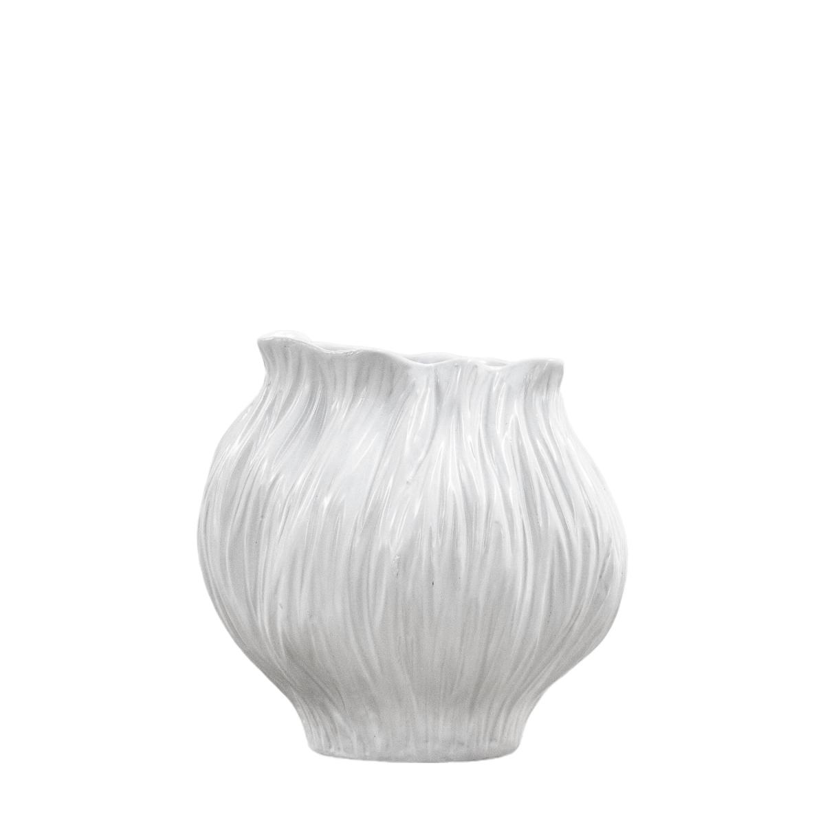 Flora Medium Vase - White – image 2