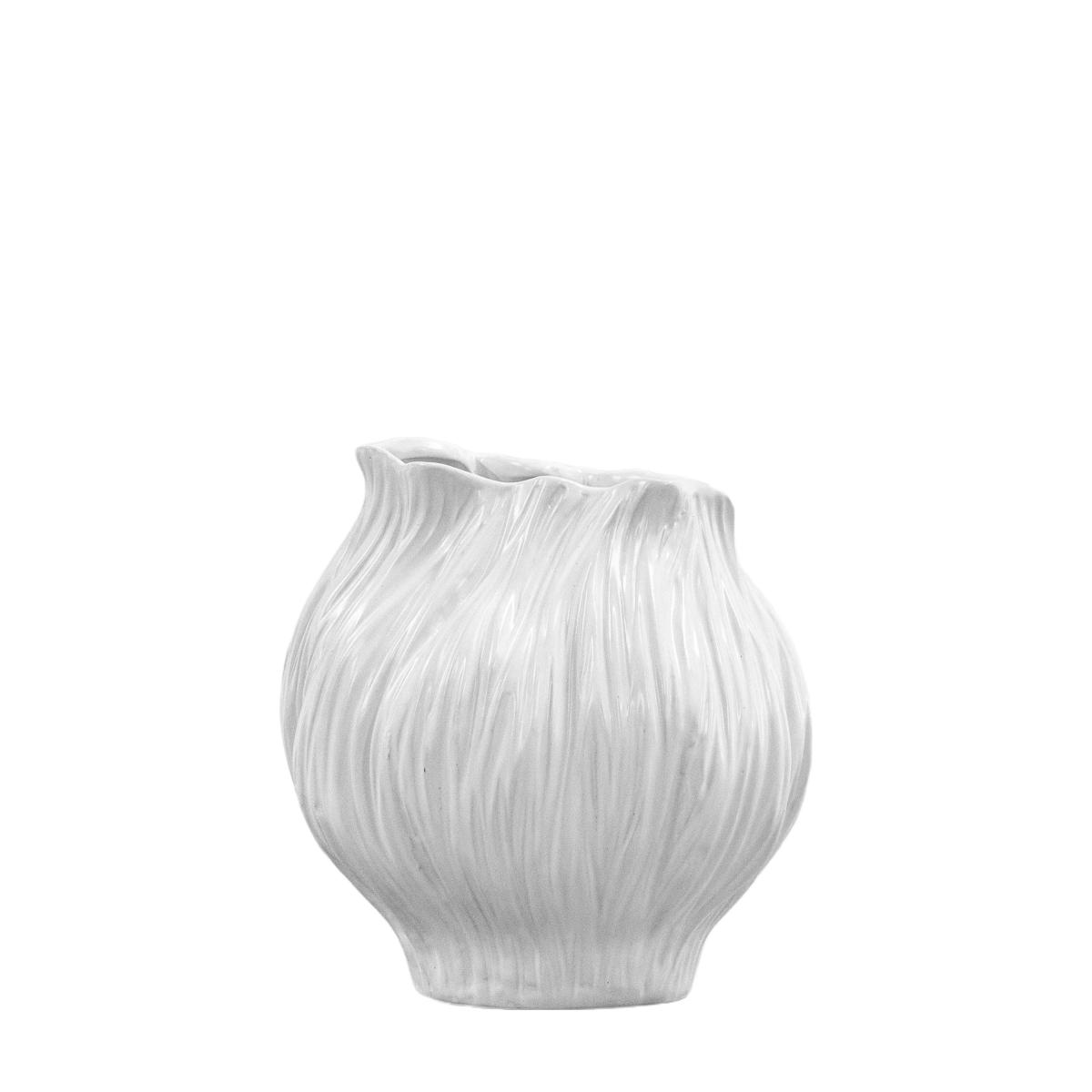 Flora Medium Vase - White – image 4