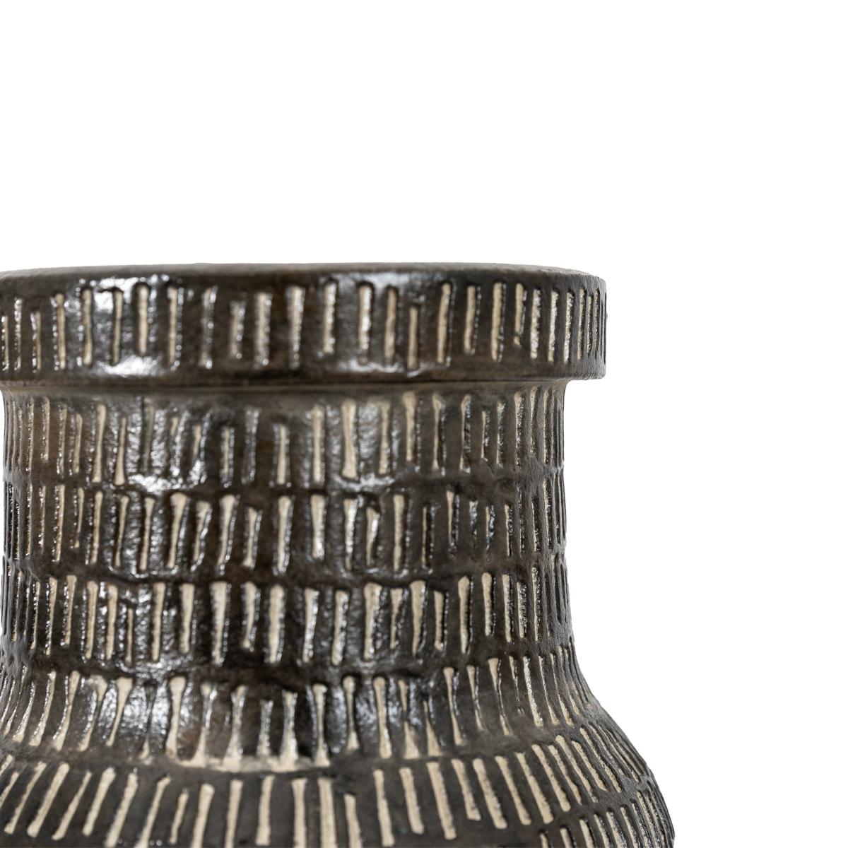 Sgraffito Tall Vase - Black – image 5