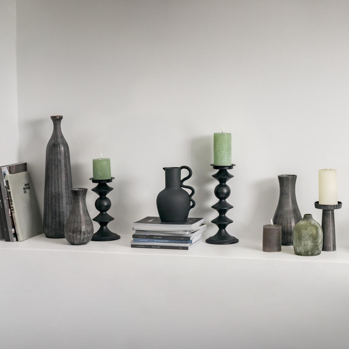 Enya Small Fluted Vase - Antique Grey – image 3