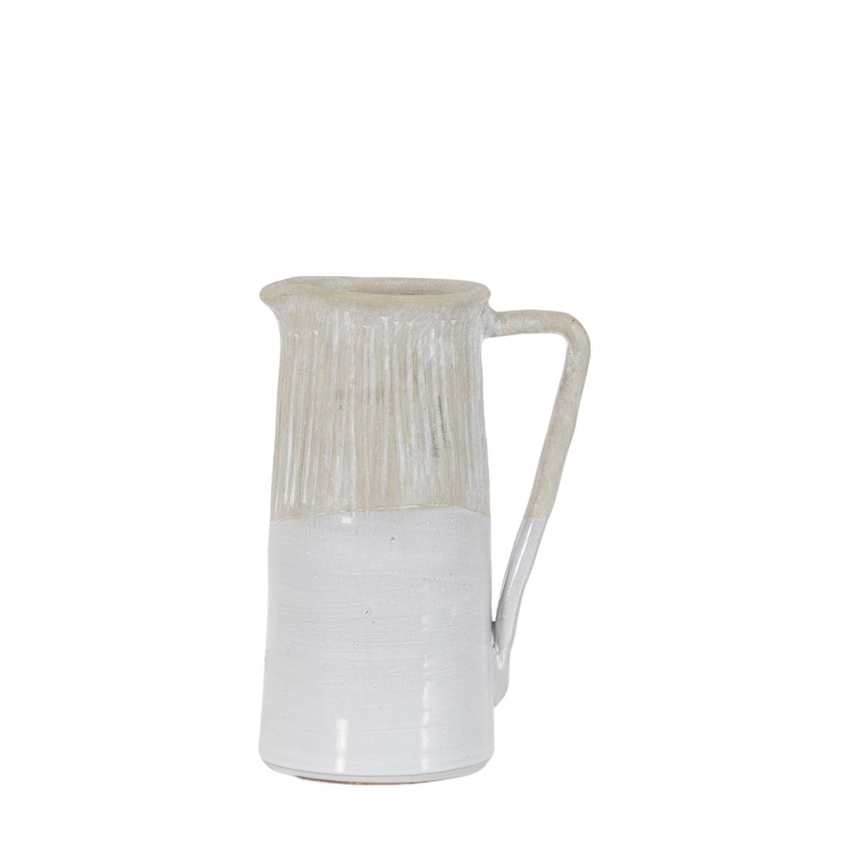 Moresk Large Jug Vase - Matt White – image 2