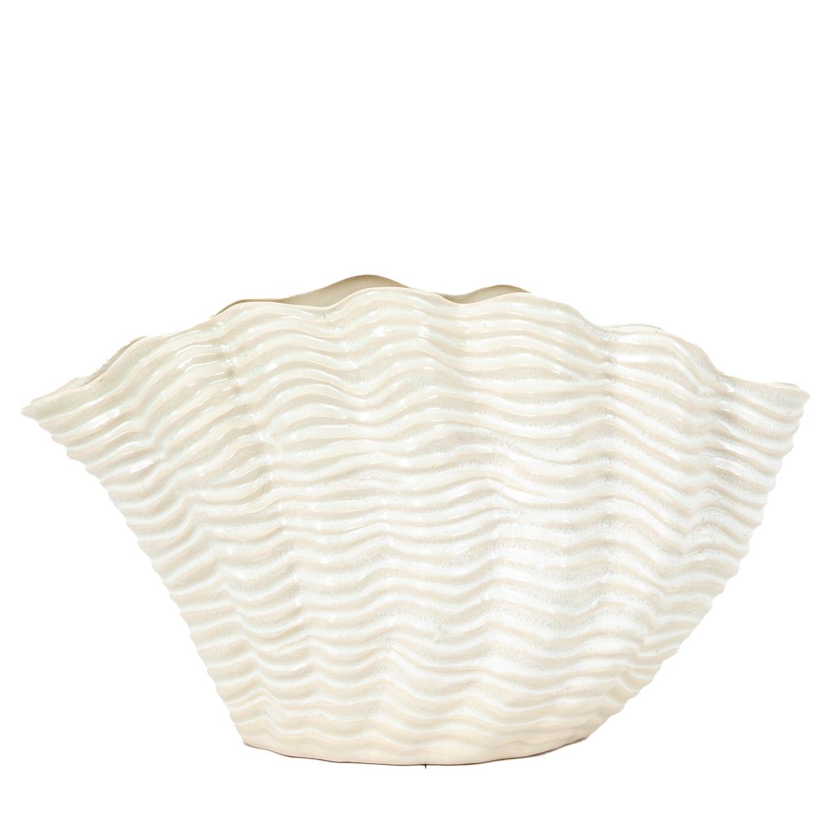Clam Vase Large - Reactive White – image 2