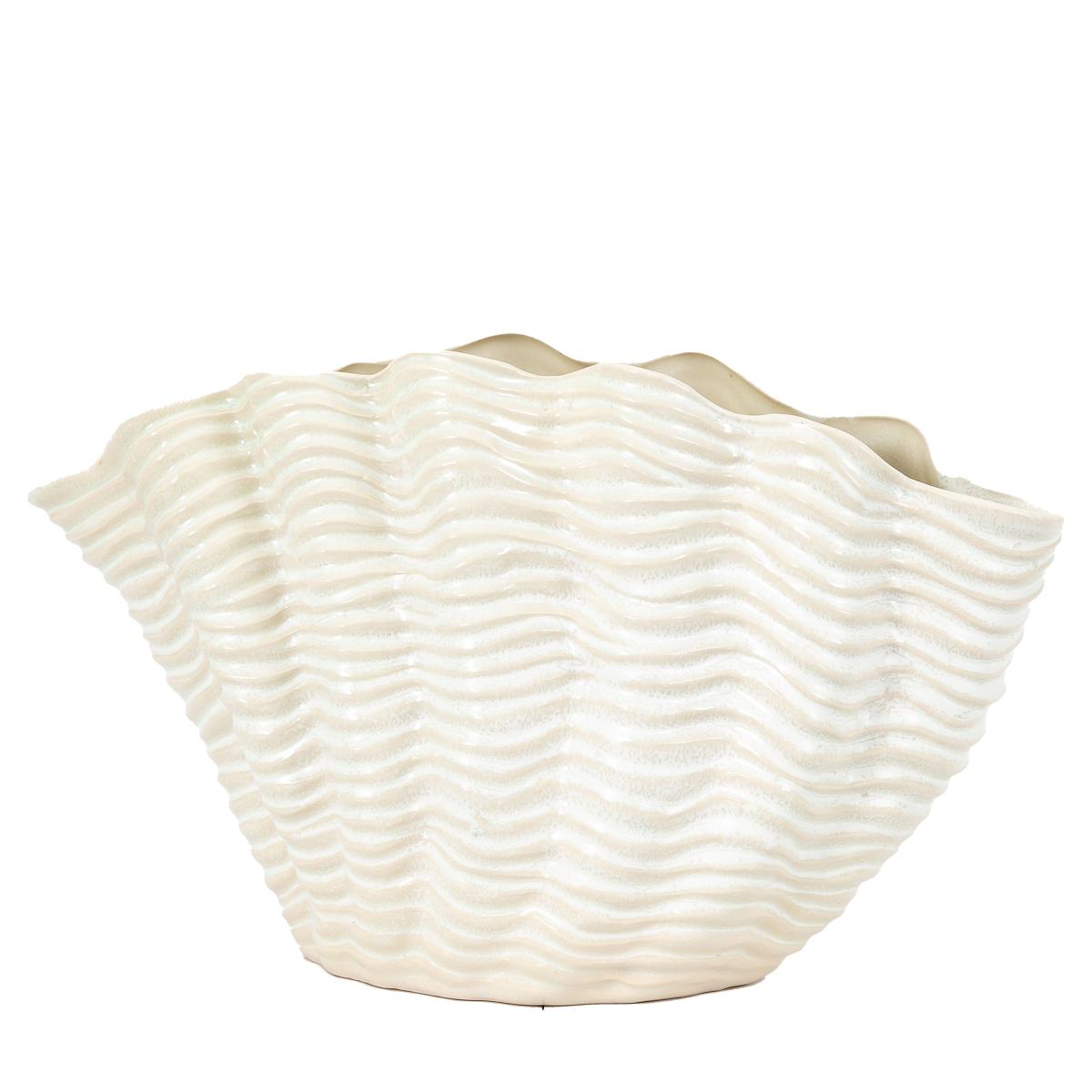 Clam Vase Large - Reactive White – image 5