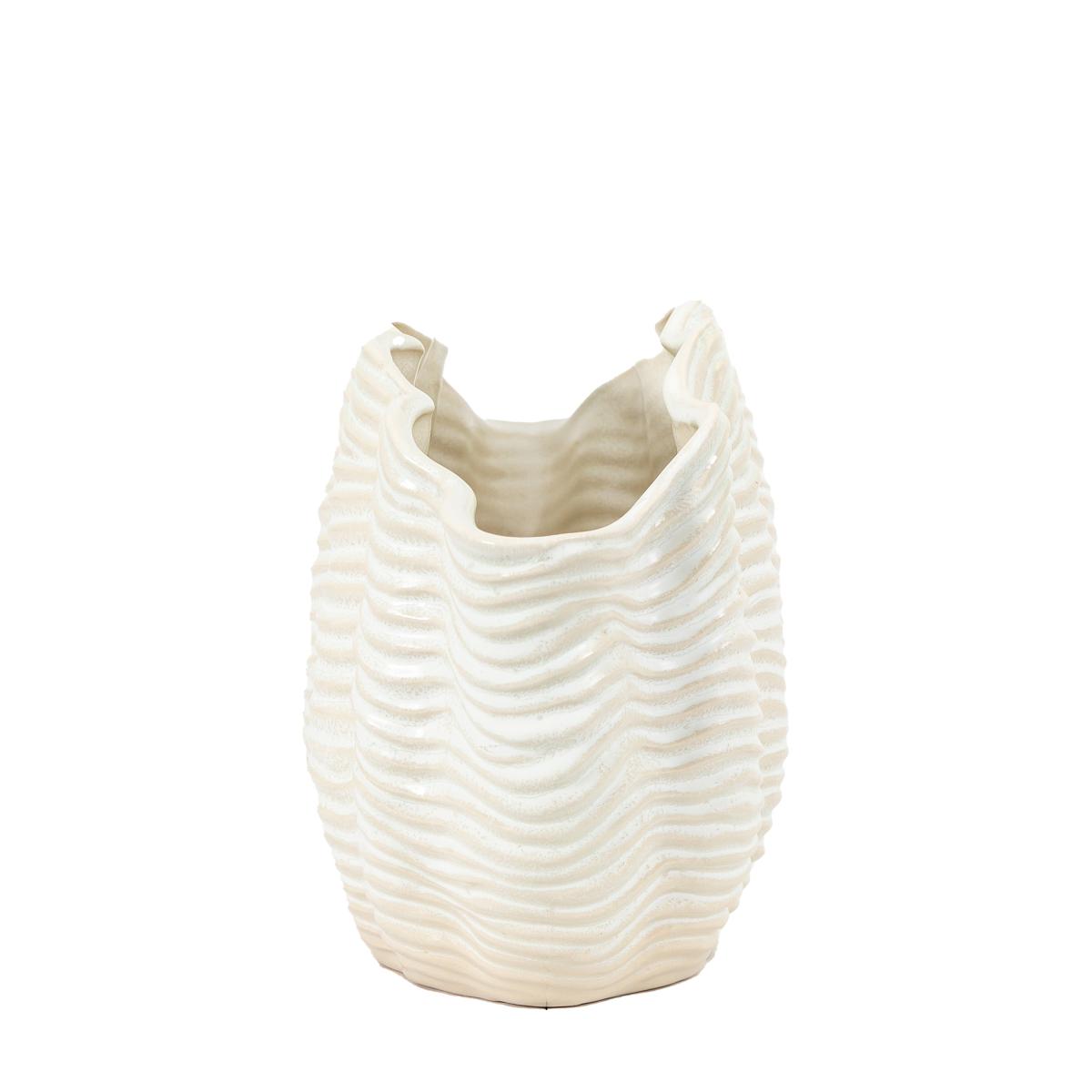 Clam Vase Large - Reactive White – image 6