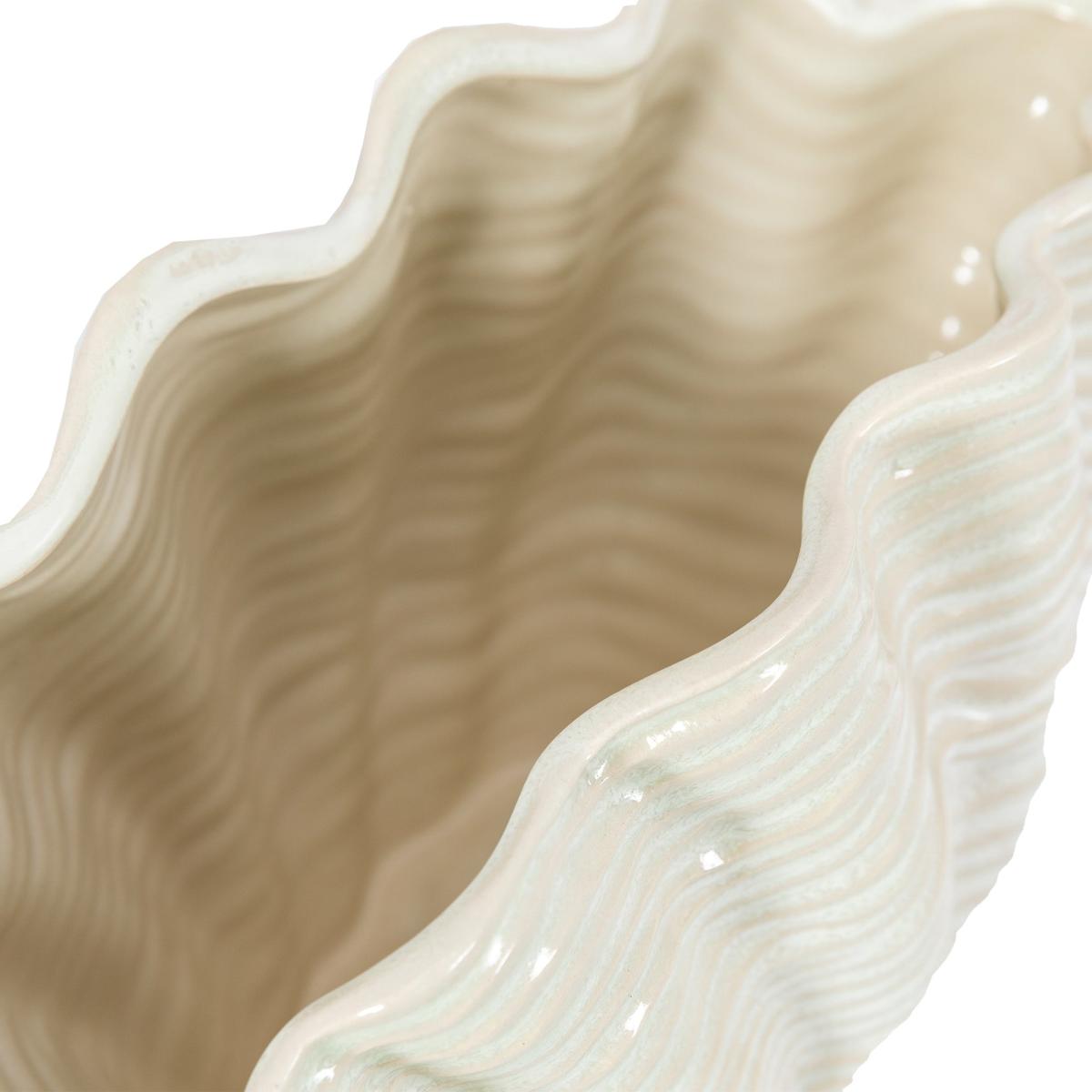 Clam Vase Large - Reactive White – image 8