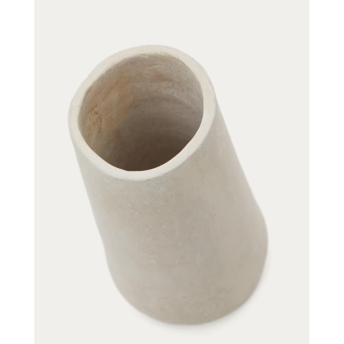 Silvara papier mâché vase in white 10 cm – image 2