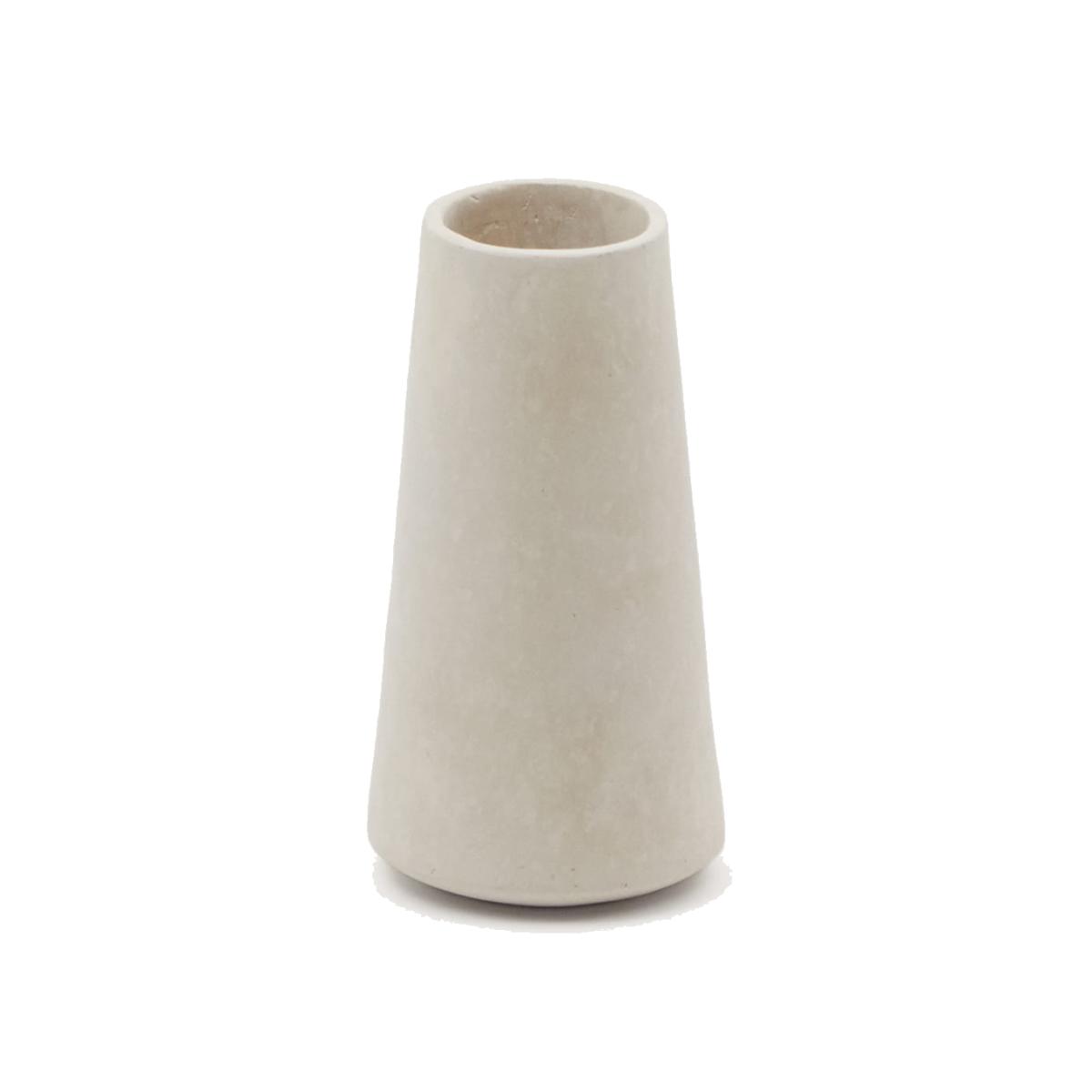 Silvara papier mâché vase in white 10 cm – image 1