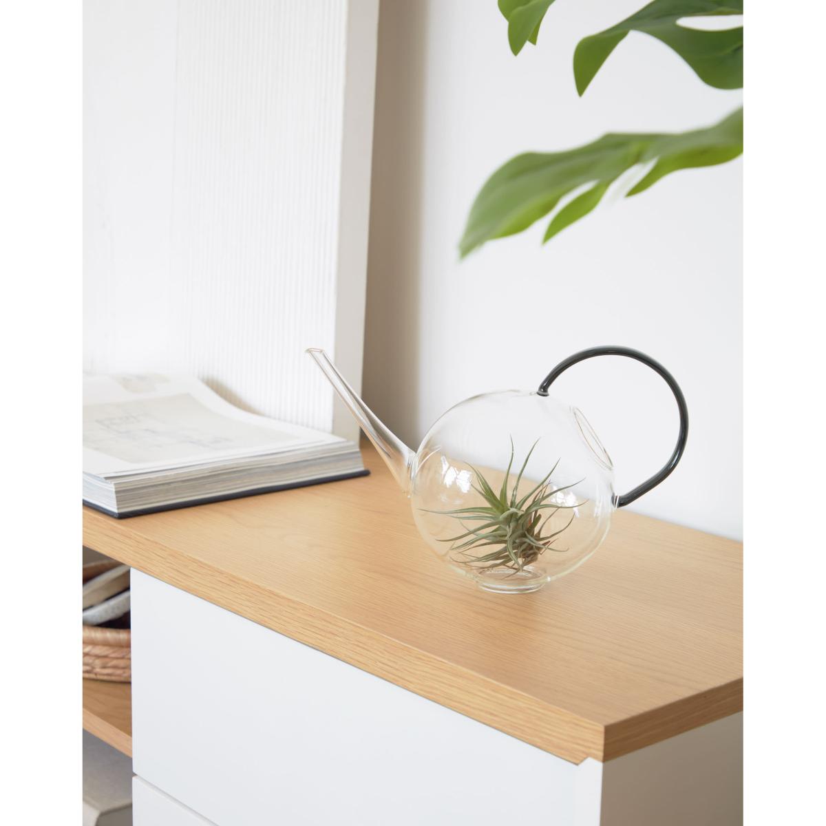 Duyen transparent and grey glass vase – image 2