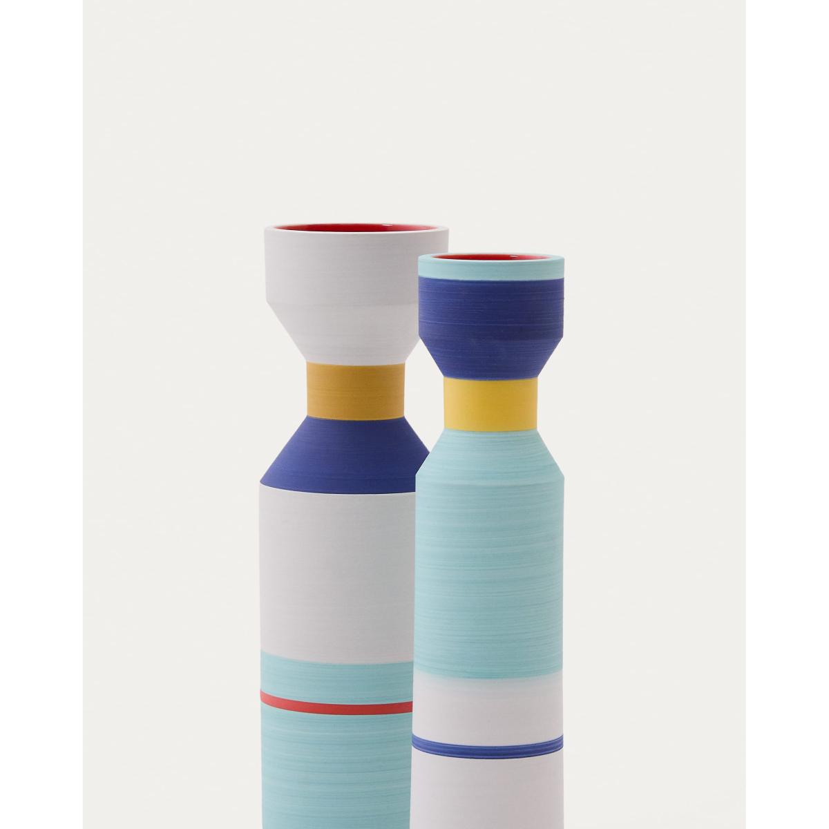 Elumi multicoloured ceramic vase 24 cm – image 5