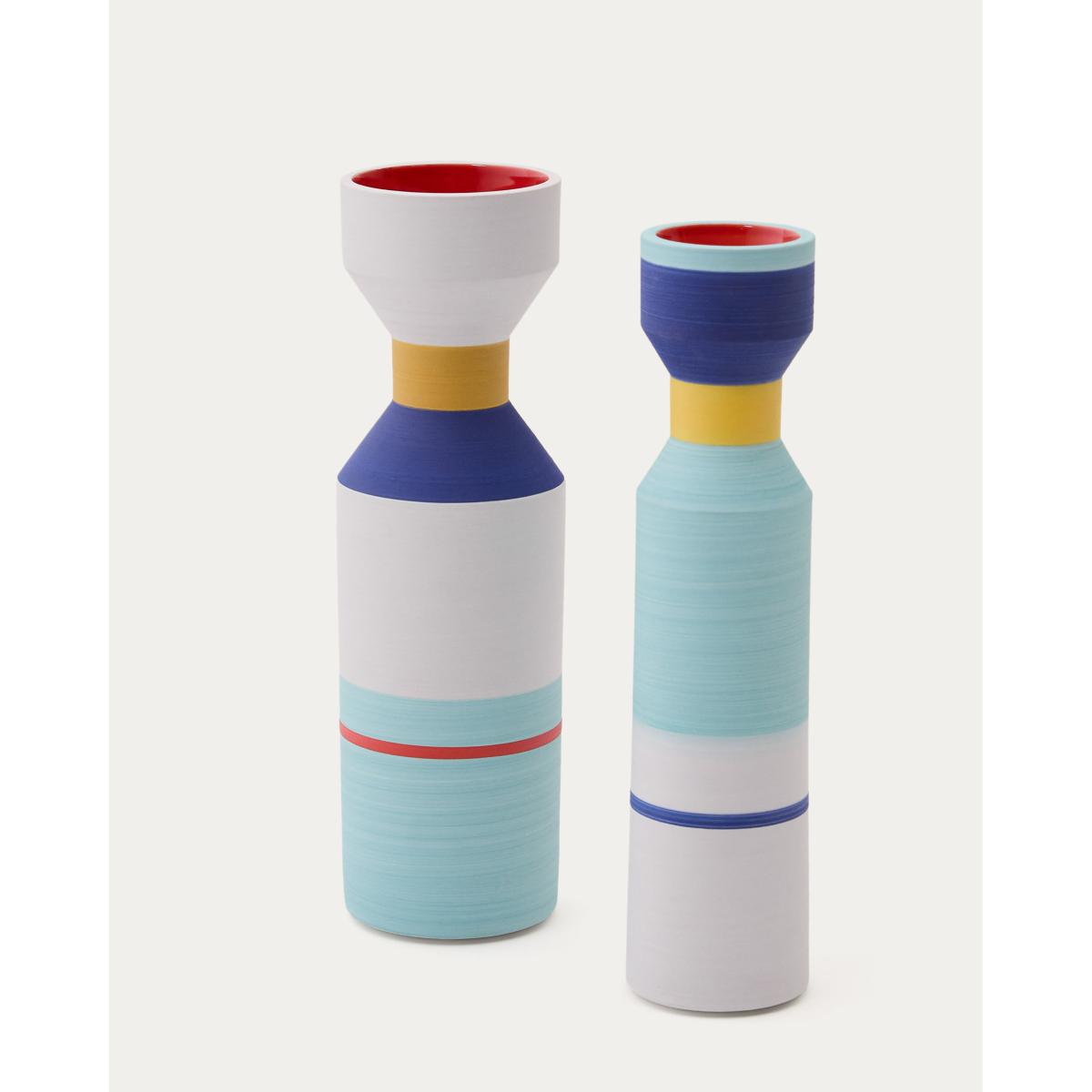 Elumi multicoloured ceramic vase 24 cm – image 6