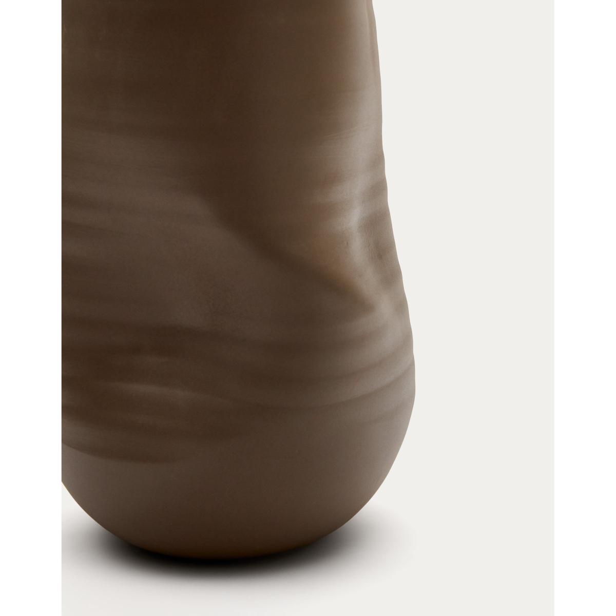 Macarelleta dark brown ceramic vase Ø 32 cm – image 5