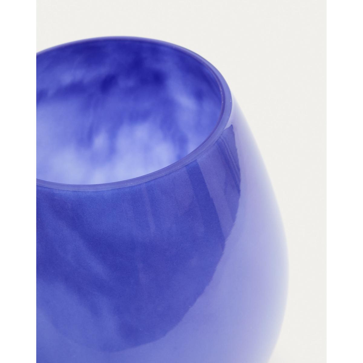 Kelse blue glass vase, 21 cm – image 3