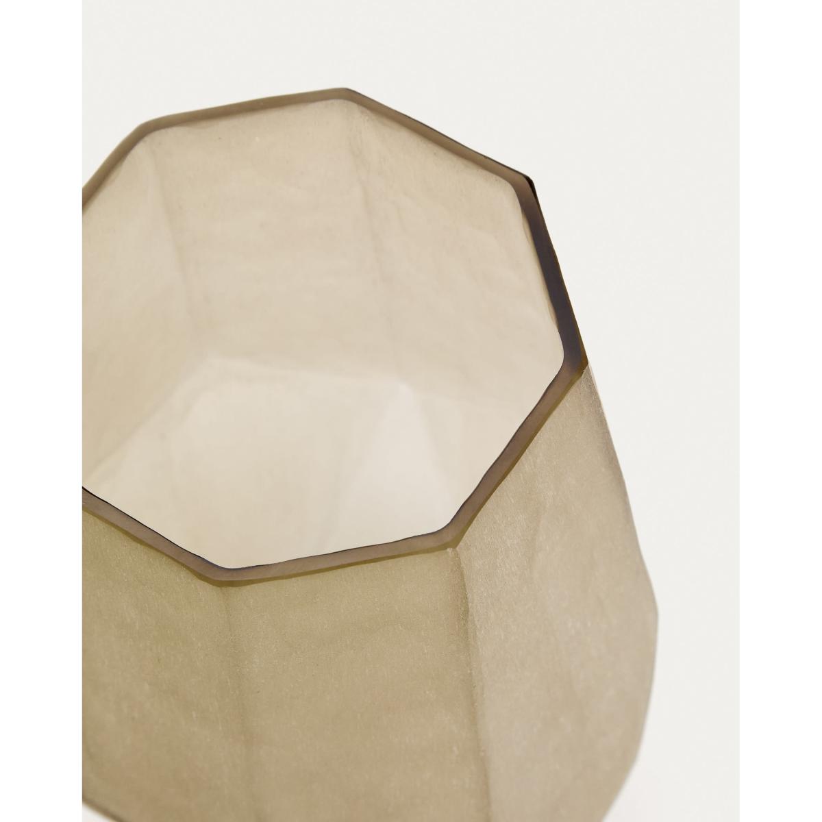Arai grey, recycled-glass vase, 22 cm – image 2