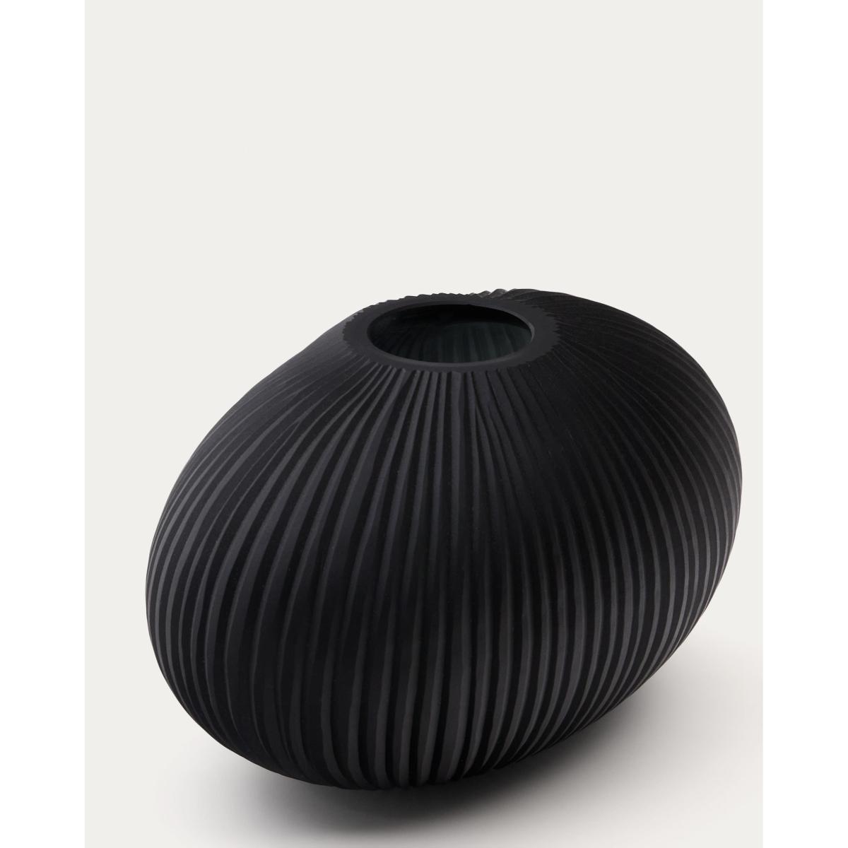 Nivra grey glass vase 19cm – image 3