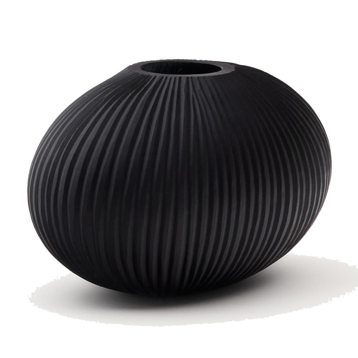 Nivra grey glass vase 19cm – image 1