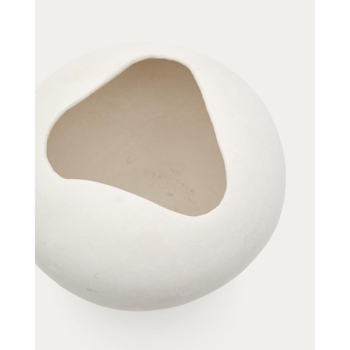 Mimum, white papier mâché vase, 32.5 cm – image 2