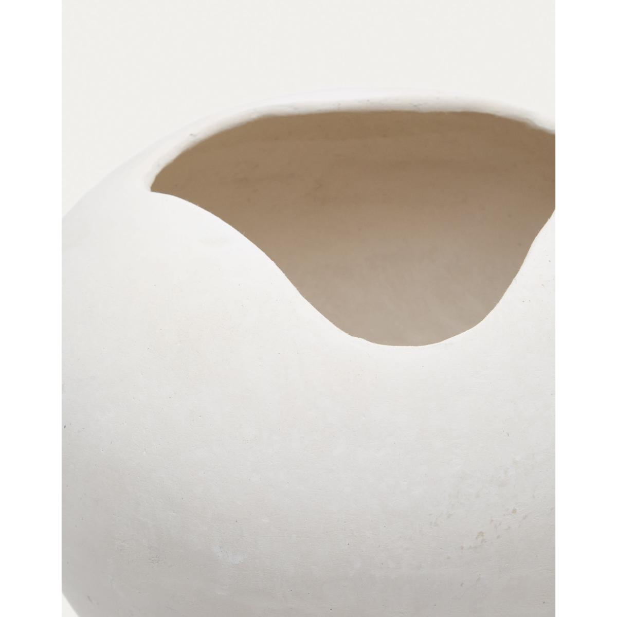 Mimum, white papier mâché vase, 32.5 cm – image 3